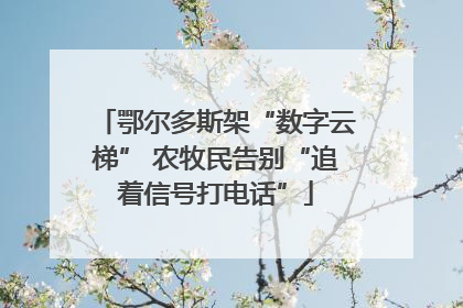 鄂尔多斯架“数字云梯” 农牧民告别“追着信号打电话”