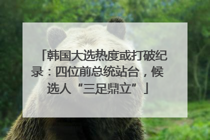 韩国大选热度或打破纪录：四位前总统站台，候选人“三足鼎立”