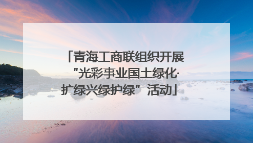青海工商联组织开展“光彩事业国土绿化·扩绿兴绿护绿”活动