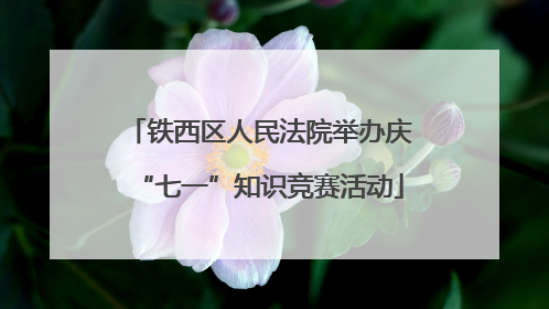铁西区人民法院举办庆“七一”知识竞赛活动