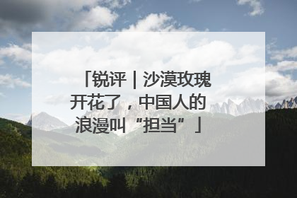 锐评｜沙漠玫瑰开花了，中国人的浪漫叫“担当”