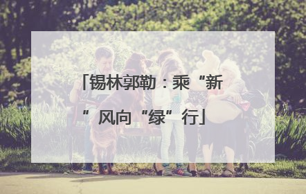 锡林郭勒：乘“新”风向“绿”行