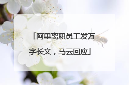 阿里离职员工发万字长文，马云回应