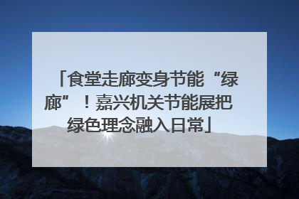 食堂走廊变身节能“绿廊”！嘉兴机关节能展把绿色理念融入日常