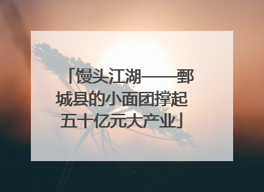 馒头江湖——鄄城县的小面团撑起五十亿元大产业