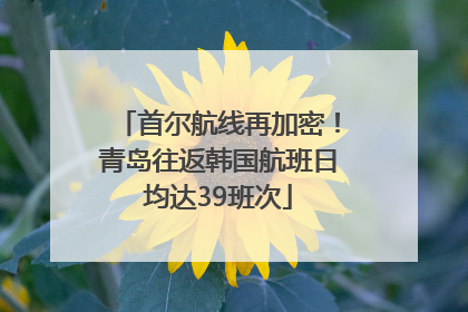 首尔航线再加密！青岛往返韩国航班日均达39班次