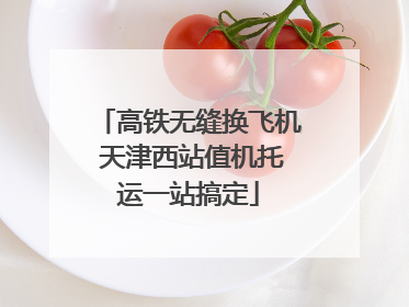 高铁无缝换飞机 天津西站值机托运一站搞定