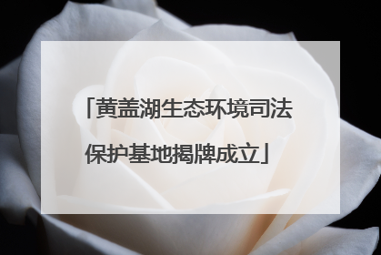 黄盖湖生态环境司法保护基地揭牌成立