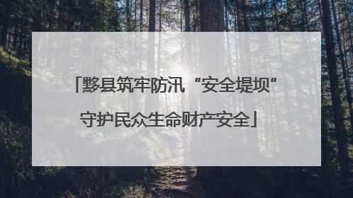 黟县筑牢防汛“安全堤坝” 守护民众生命财产安全