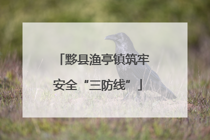 黟县渔亭镇筑牢安全“三防线”