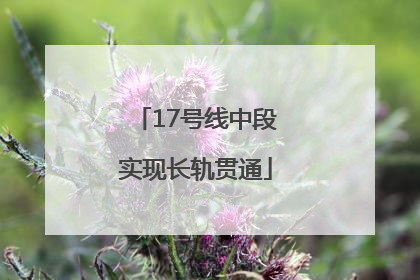17号线中段实现长轨贯通