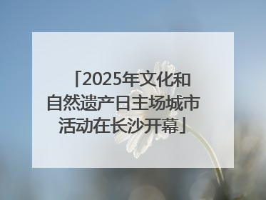 2025年文化和自然遗产日主场城市活动在长沙开幕