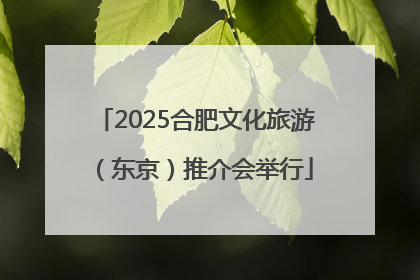 2025合肥文化旅游（东京）推介会举行
