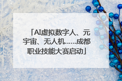 AI虚拟数字人、元宇宙、无人机……成都职业技能大赛启动