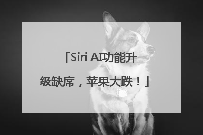 Siri AI功能升级缺席，苹果大跌！