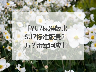 YU7标准版比SU7标准版贵2万？雷军回应